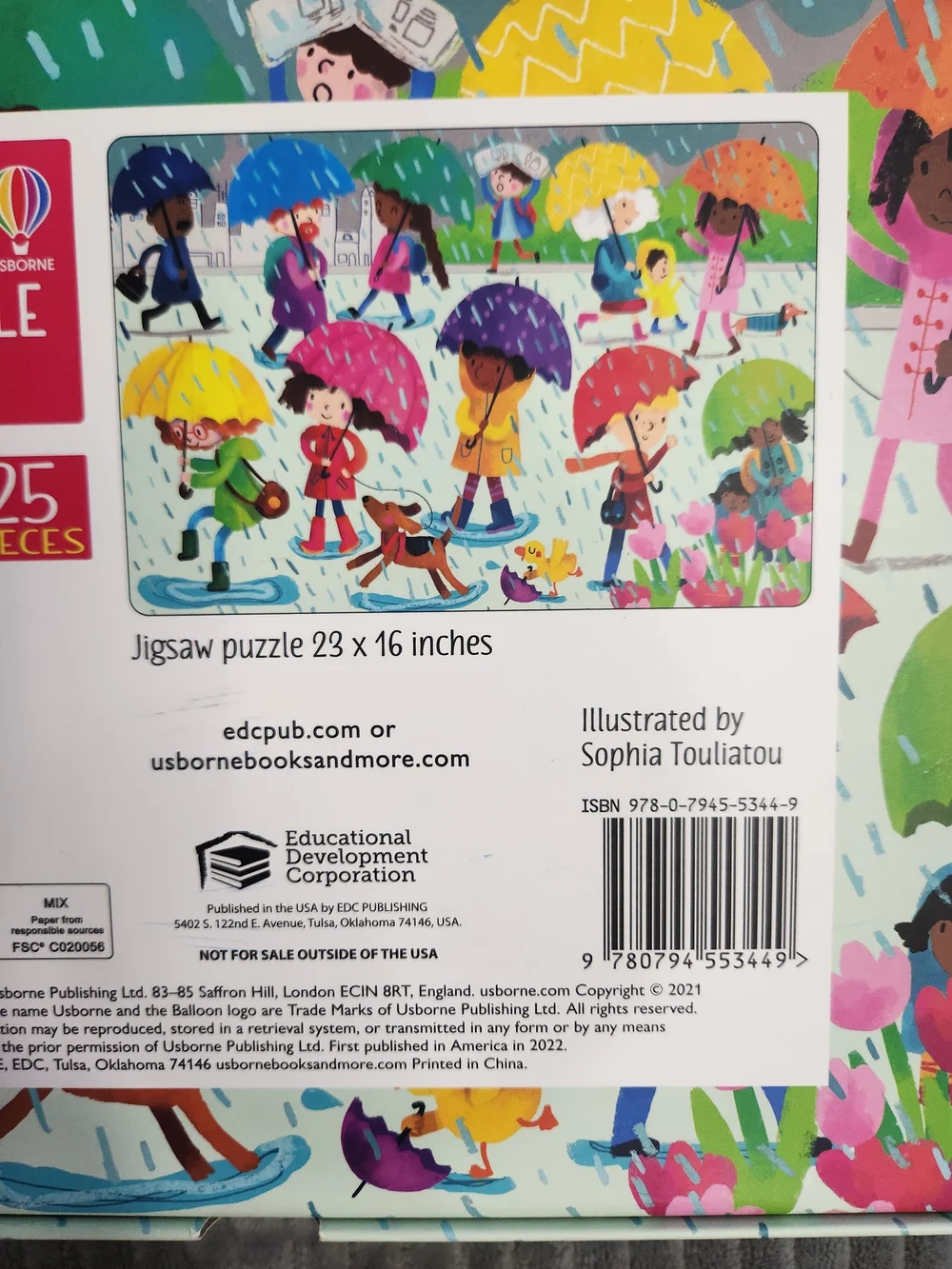 Usborne jigsaw puzzle colors 25 pieces